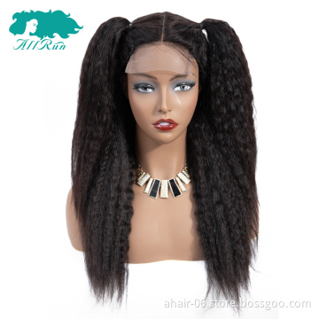 Kinky Straight 4*4 Lace Closure Swiss Lace Wigs ,10-28 Inch 10A Top Grade 100% Raw Brazilian Virgin Human Hair In Stock